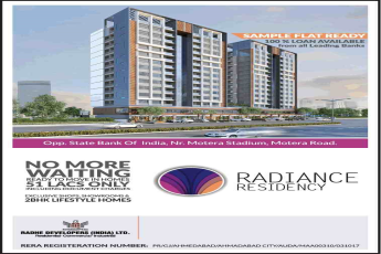 Sample flat is ready at Radhe Radiance Residency in Ahmedabad